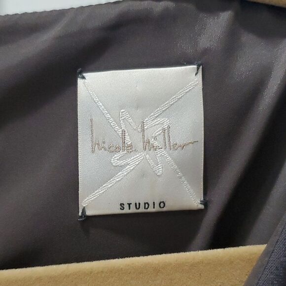 Nicole Miller Womens Original Sample Dress in Charcoal - Picture 2 of 5